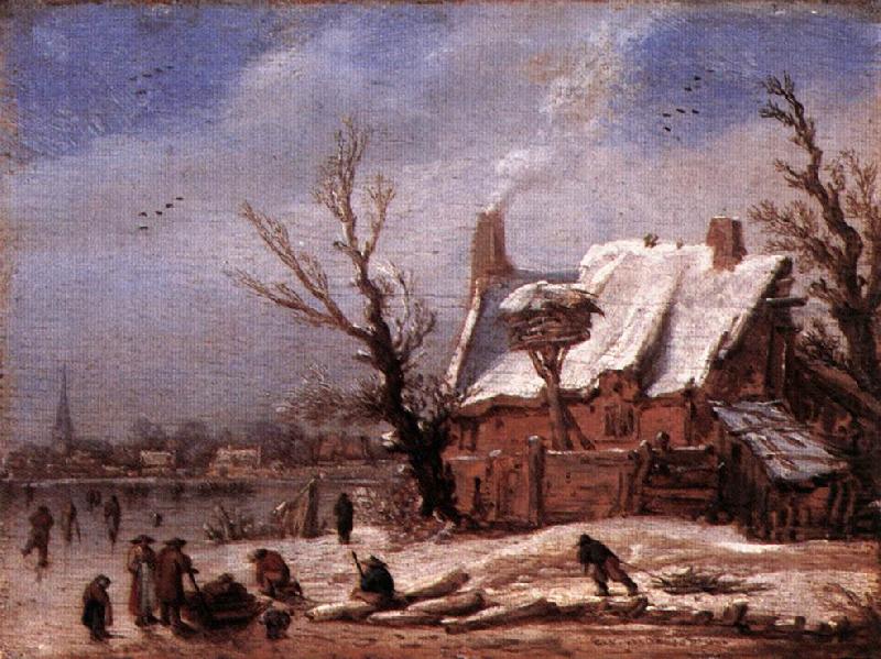 Winter Landscape ew, VELDE, Esaias van de